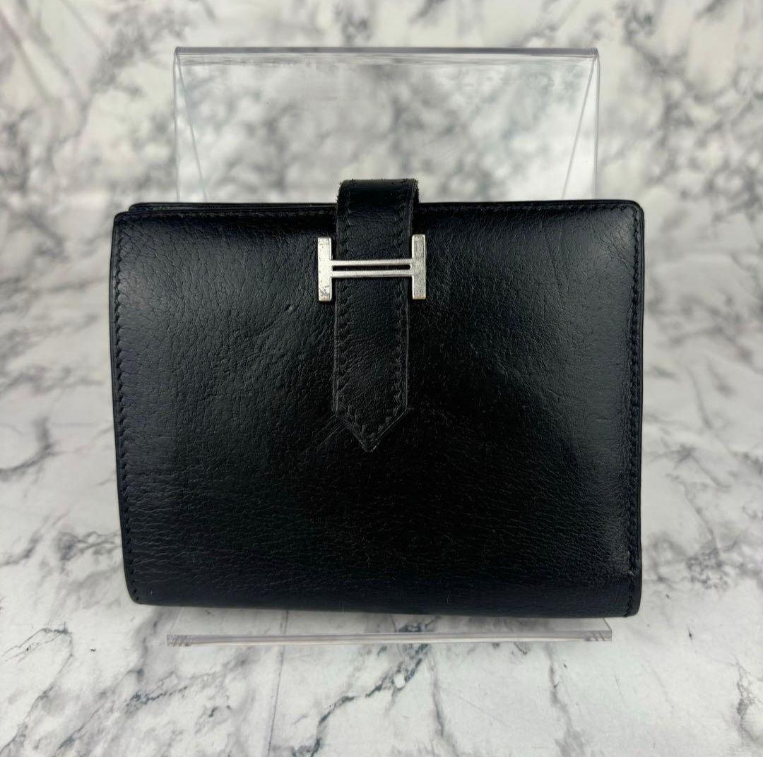 本日限りの早い方勝ち価格！HERMES ベアン コンパクト 二つ折り財布