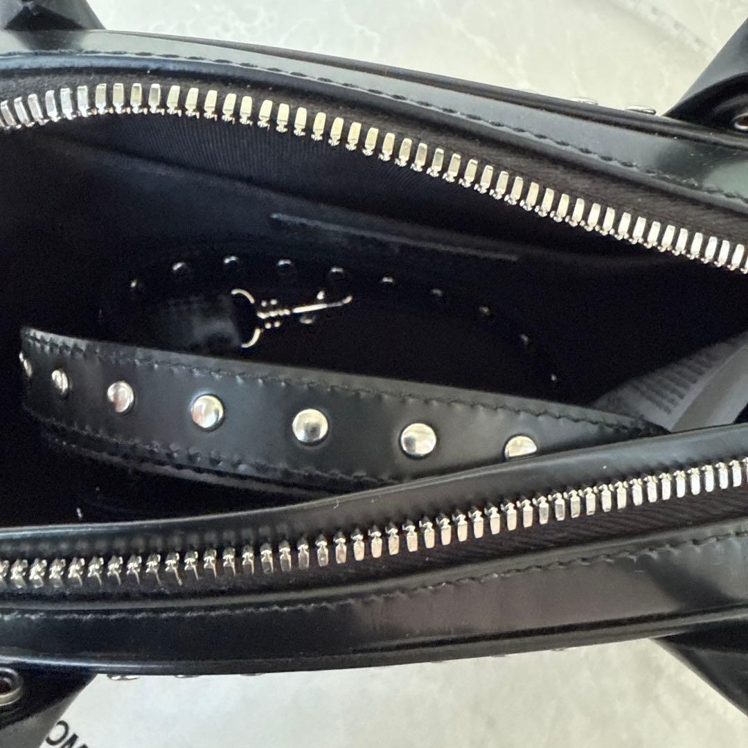 コムデギャルソン　スタッズディテール トップハンドルバッグ