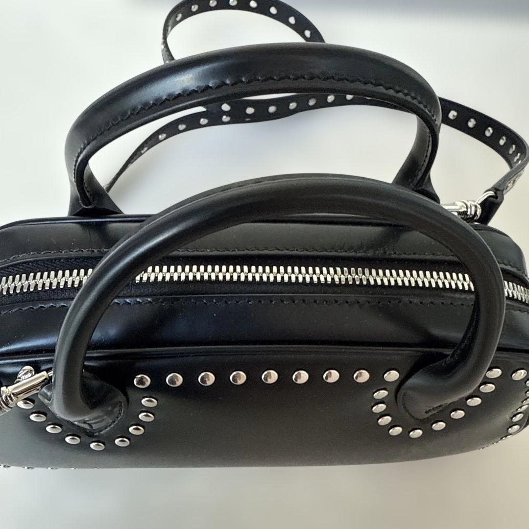 コムデギャルソン　スタッズディテール トップハンドルバッグ
