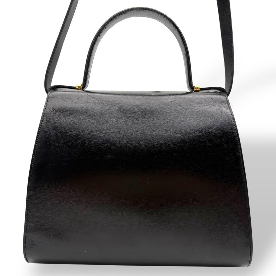 クリスチャンディオール ハンドバッグ ショルダーバッグ レザー ヴィンテージ 黒