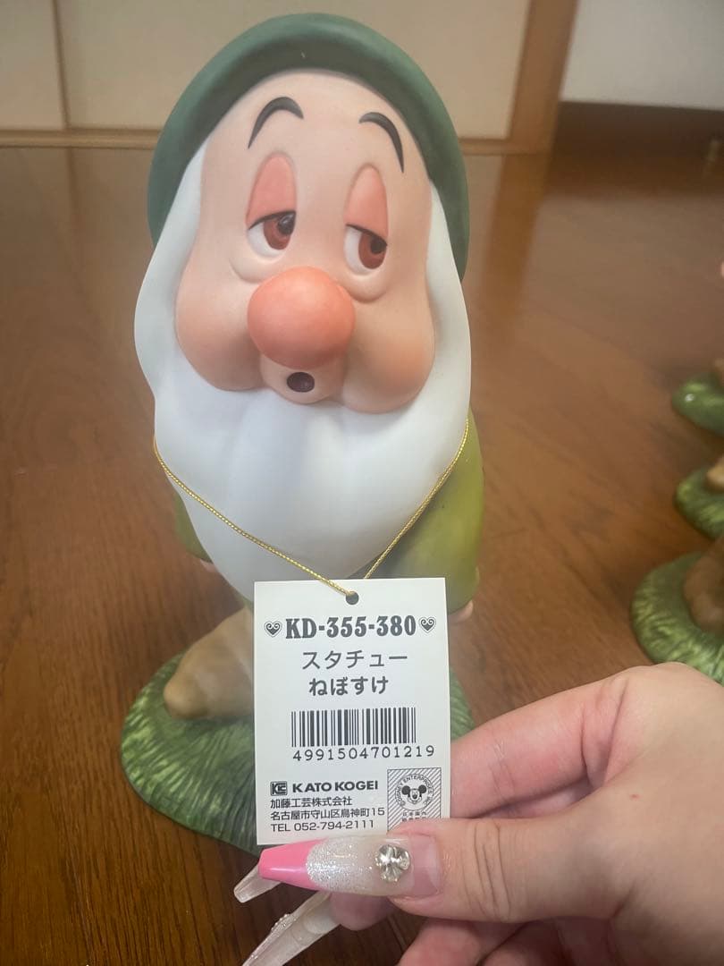 【希少】白雪姫 38cm7人の小人加藤工芸陶器置物 ガーデンオーナメント