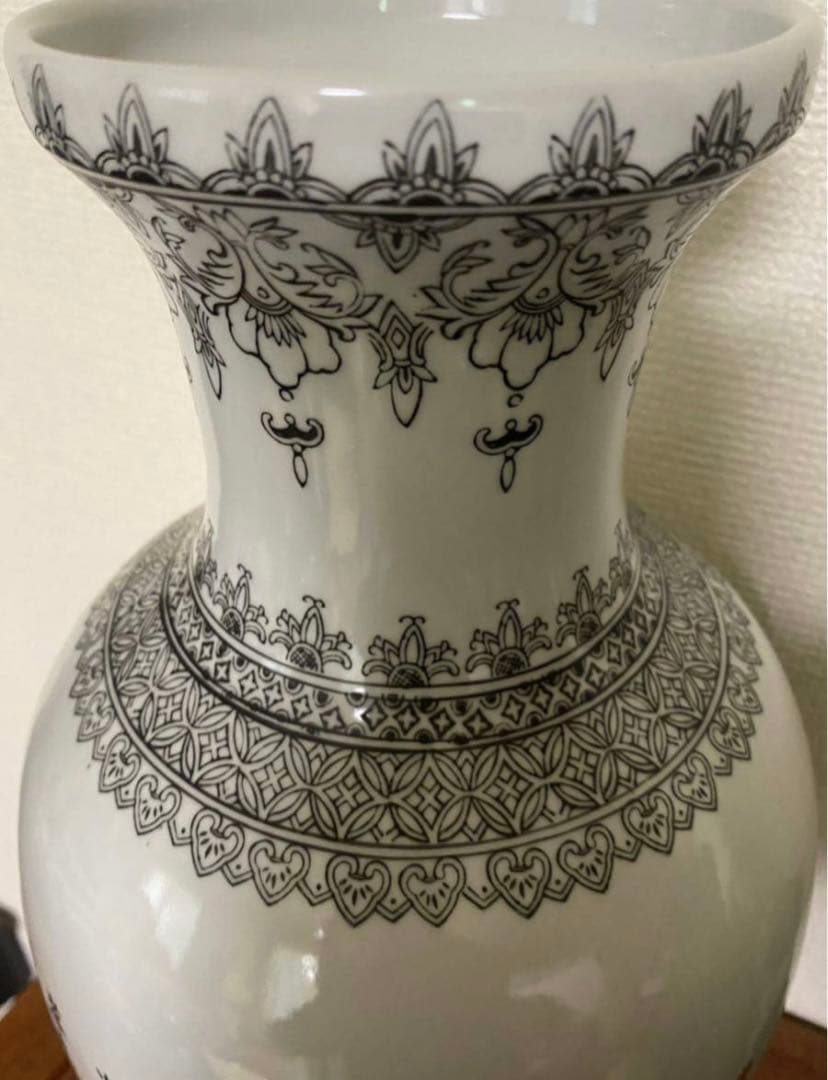 中国美術 景徳鎮 山水楼閣 粉彩花瓶 骨董品 唐物