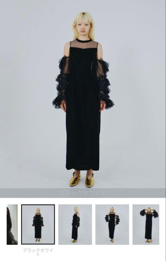 ANDRESD ディタッチドスリーブドレス