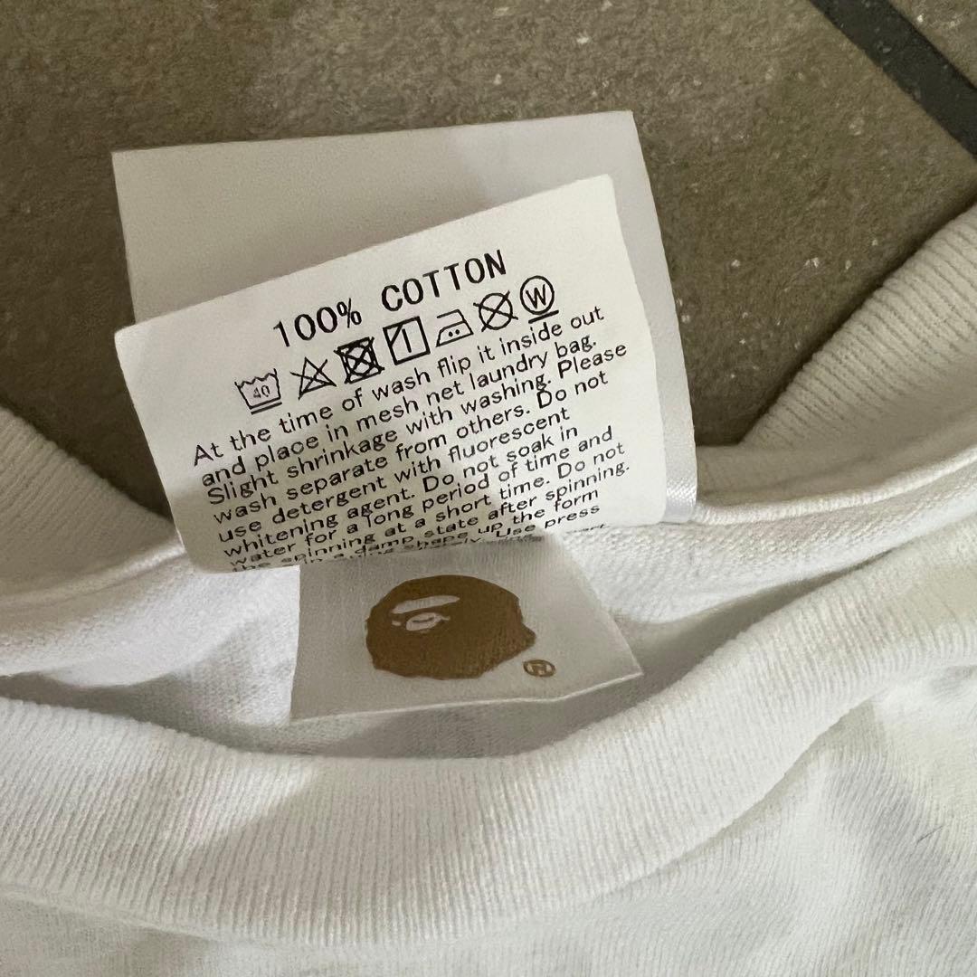 コムデギャルソン エイプ コラボ　Tシャツ　メンズ　M 半袖　白　ホワイト