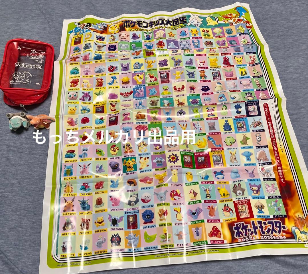 ポケモンキッズであそぼう　リザードン　カメックス　ビニール製ポケモンキッズ大図鑑