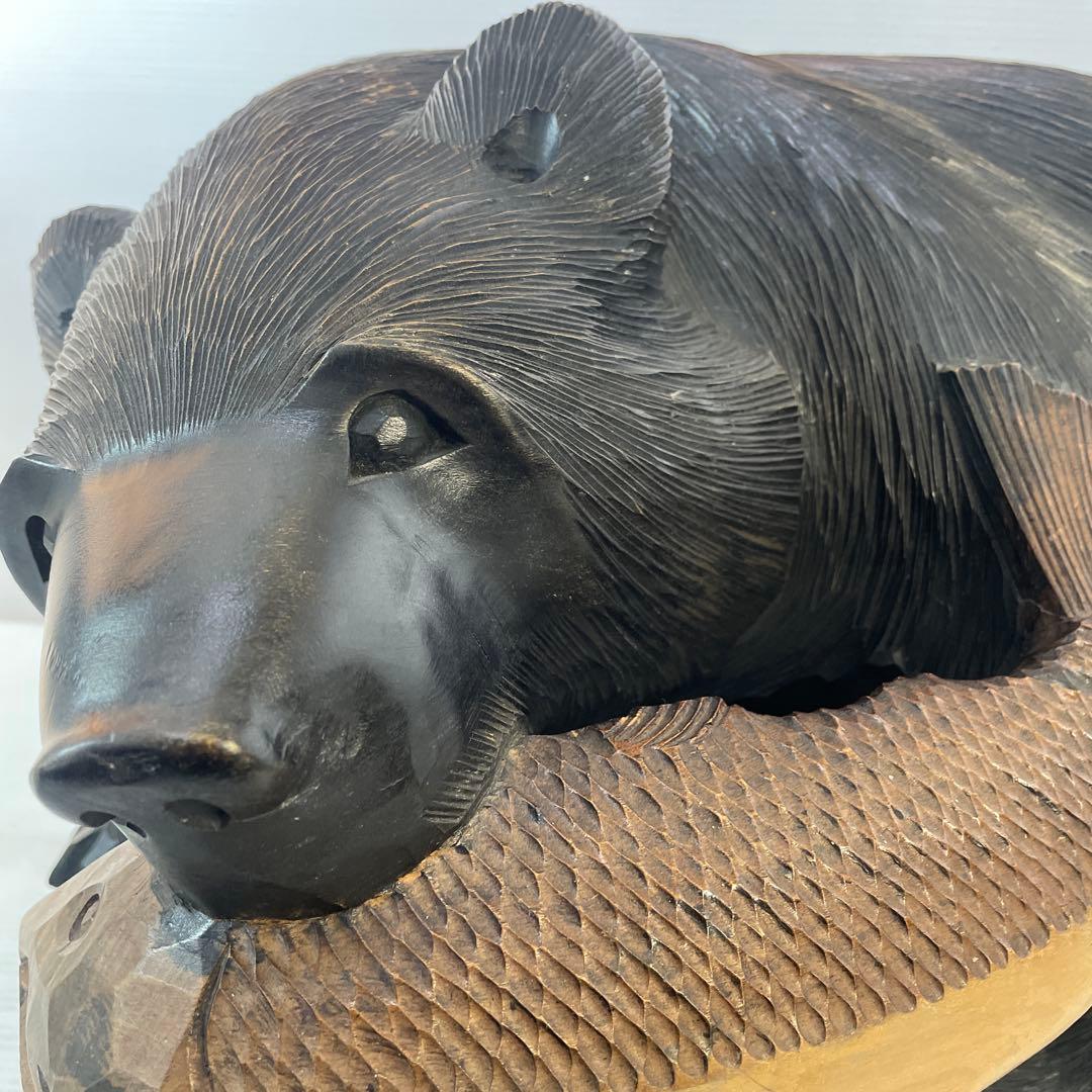 熊木彫彫刻　アイヌ作　大型