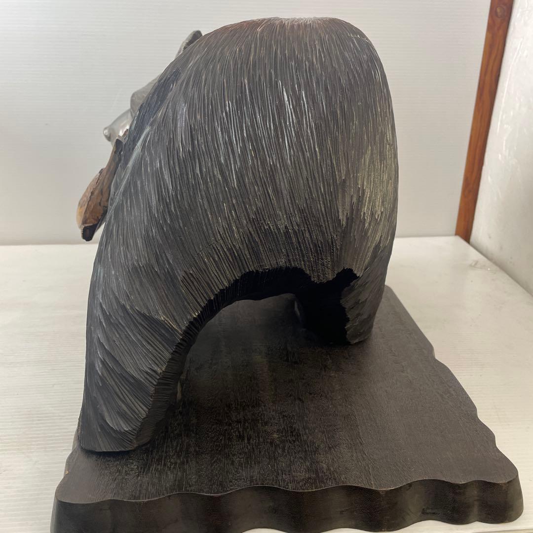 熊木彫彫刻　アイヌ作　大型