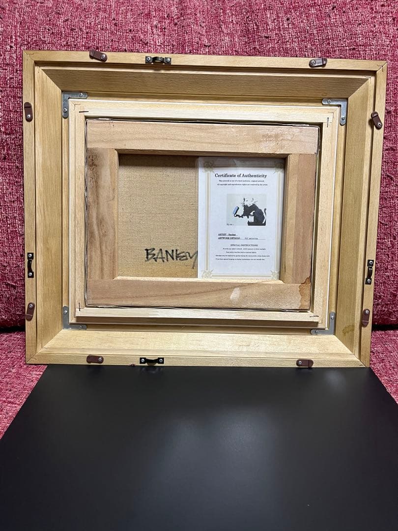 バンクシー 絵画 油彩 油絵 肉筆 額縁