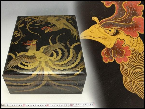 双鳳凰蒔絵 時代 文庫箱(K-XA907)