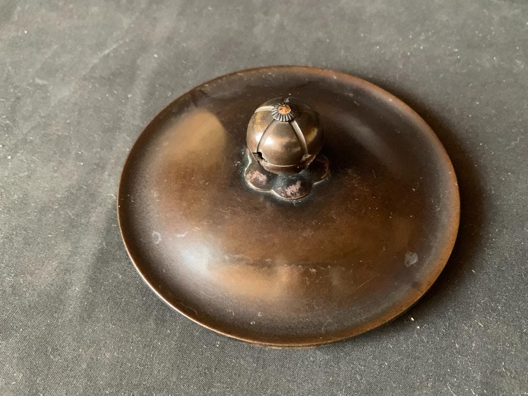 人間国宝 高橋敬典 本人作 平丸政所釜 釜環付 共箱 茶道具 721