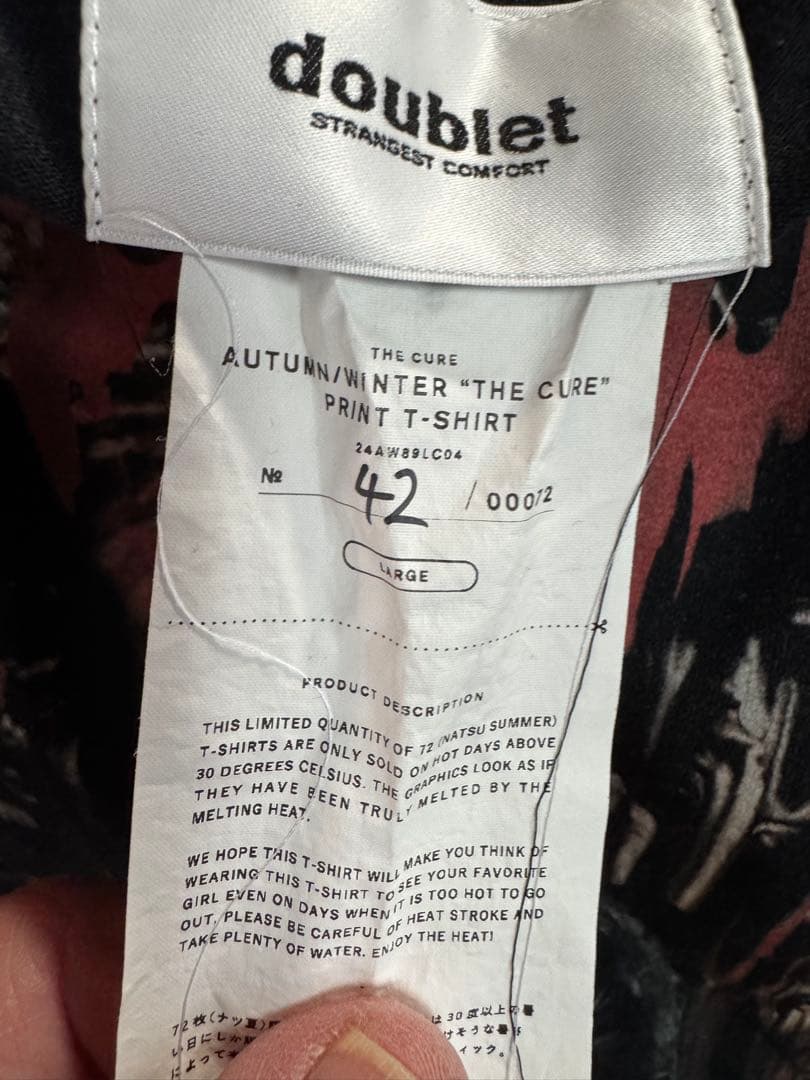 doublet（ダブレット） “THE CURE” T限定72枚／No.42
