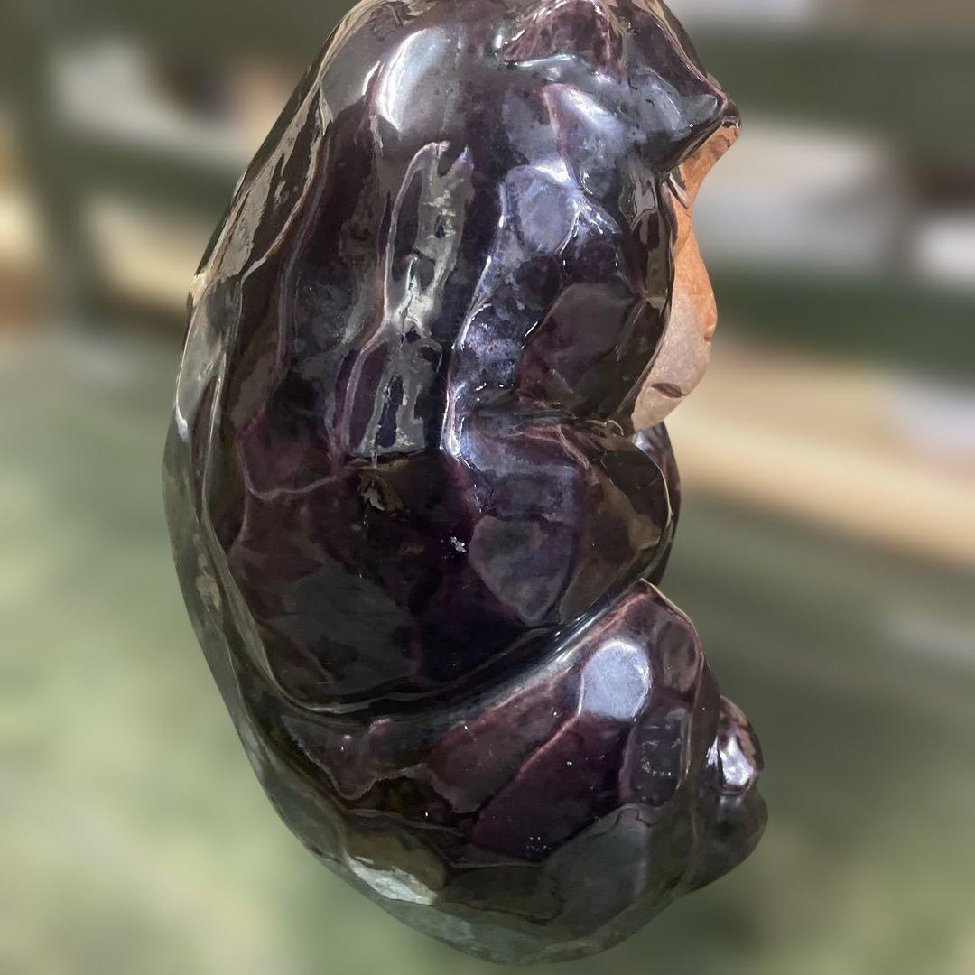 九谷焼猿の置き物　石川県伝統工芸品 日本美術　骨董　干支の猿　在名あり