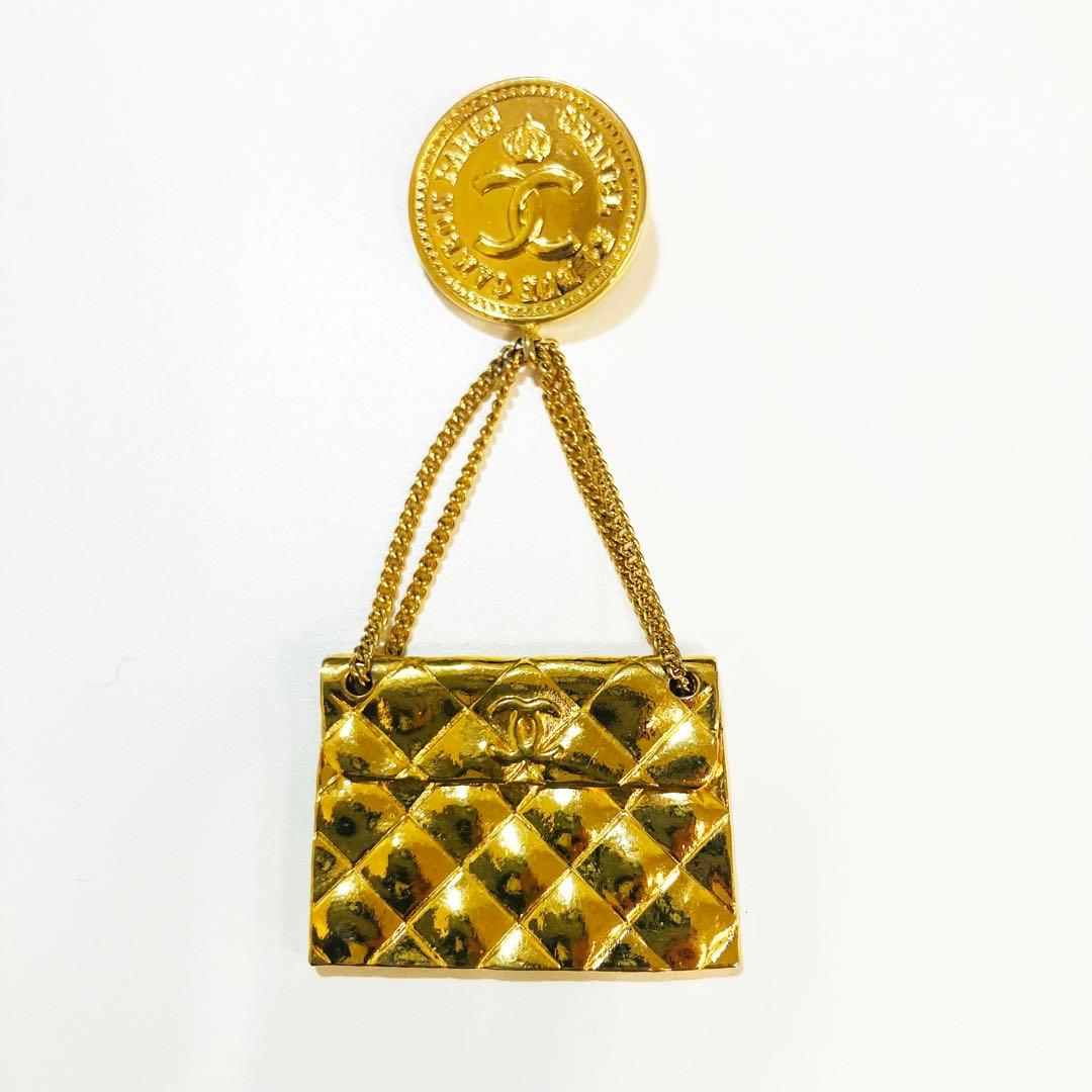 CHANEL ゴールド マトラッセ& ココマーク　ブローチ