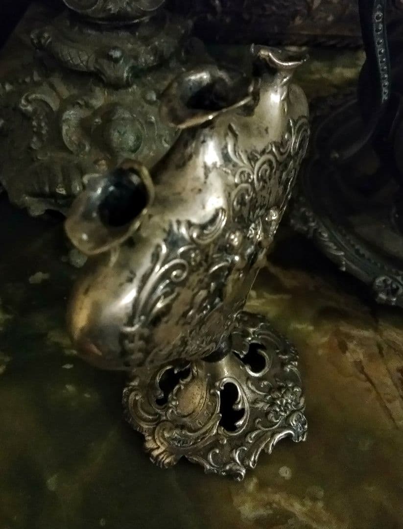 ロココ アンティーク シルバー アール・ヌーヴォー 花瓶 一輪挿し