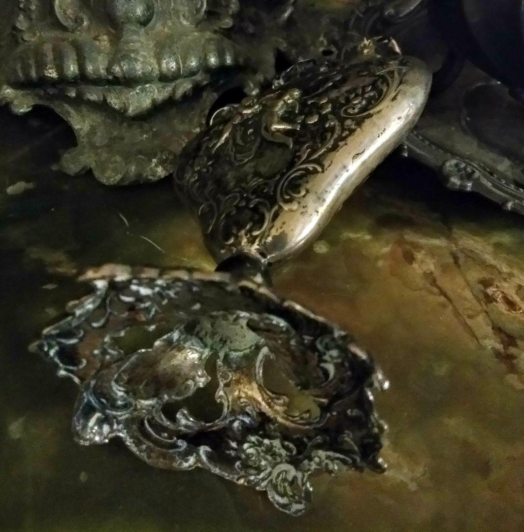 ロココ アンティーク シルバー アール・ヌーヴォー 花瓶 一輪挿し