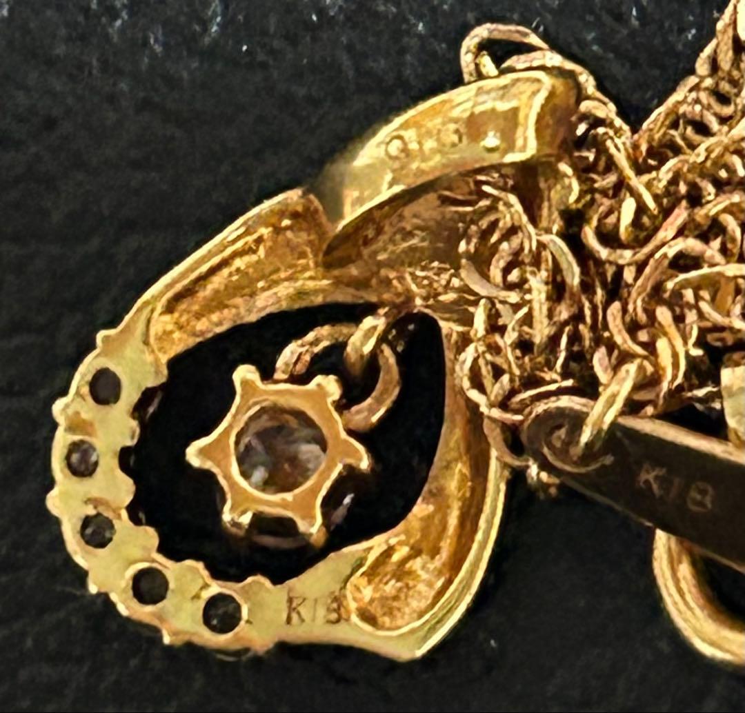 ひろ K18 18金 ダイヤ ネックレス プラチナ Pt 本真珠指輪