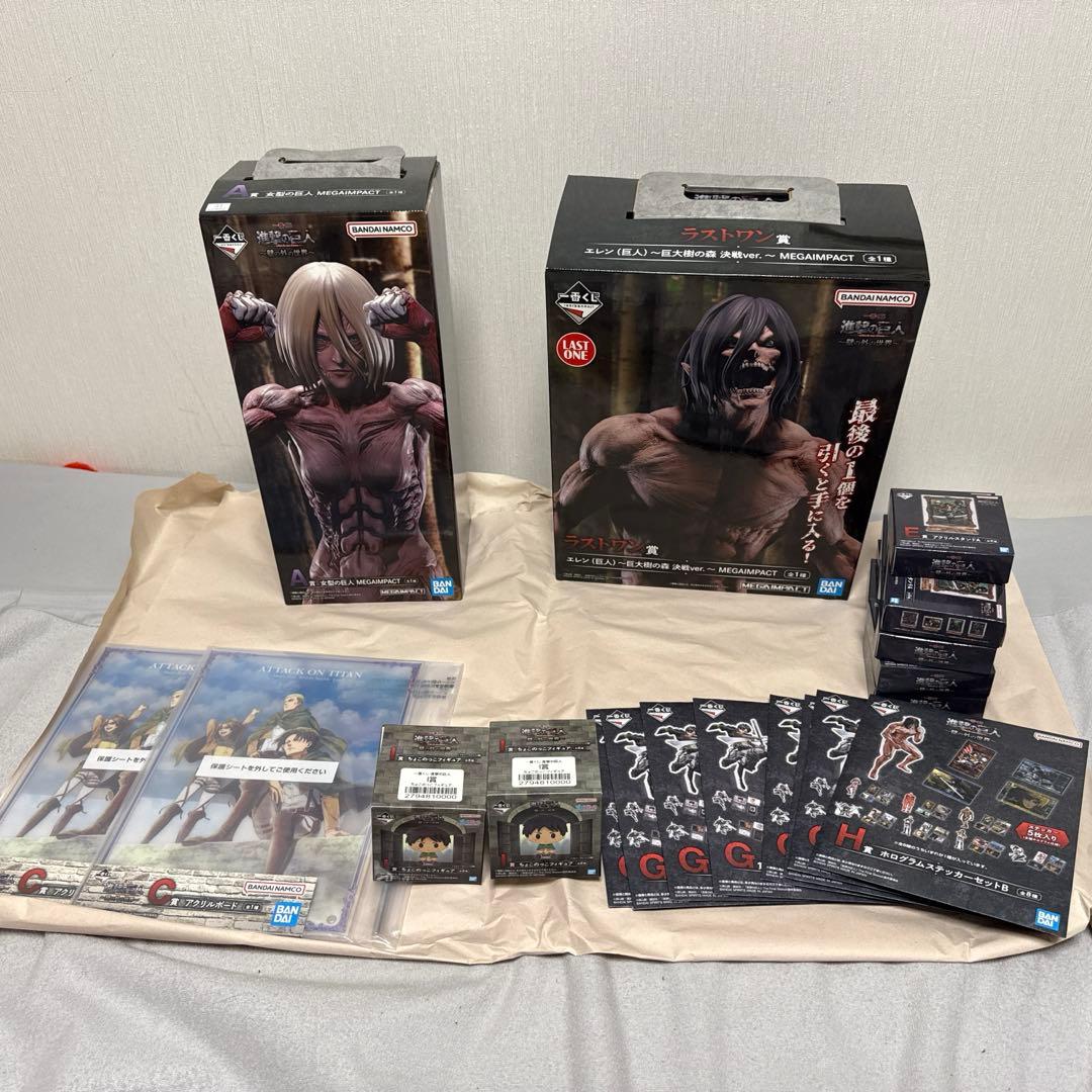 一番くじ　進撃の巨人　A賞　女型の巨人　ラストワン賞　エレン（巨人）+おまけ
