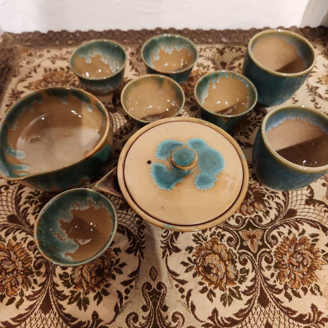 煎茶道具　急須　湯冷　湯呑み５個　おまけ２個