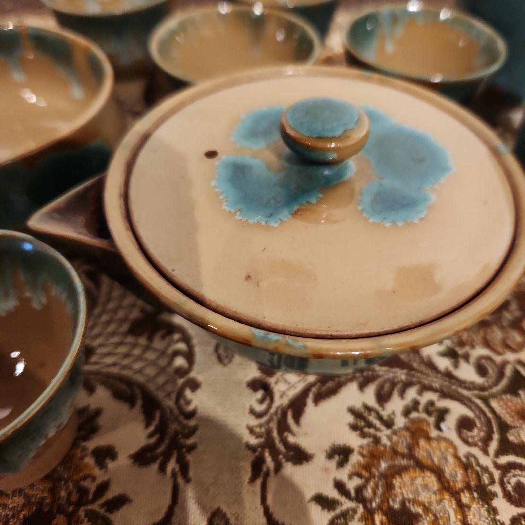 煎茶道具　急須　湯冷　湯呑み５個　おまけ２個