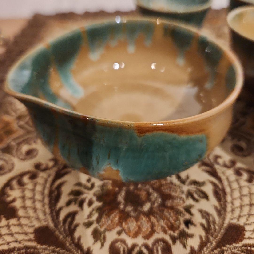 煎茶道具　急須　湯冷　湯呑み５個　おまけ２個