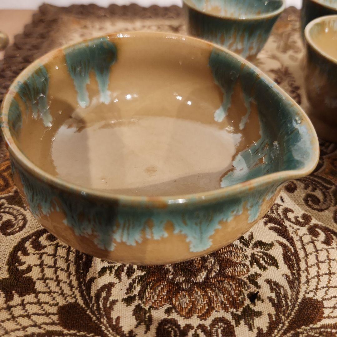 煎茶道具　急須　湯冷　湯呑み５個　おまけ２個