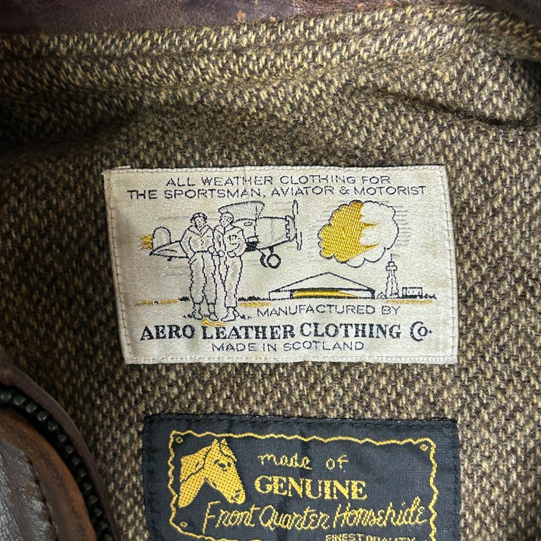 希少80s　エアロレザー　ハイウェイマン　馬革　ホースハイド　FQHH　茶色