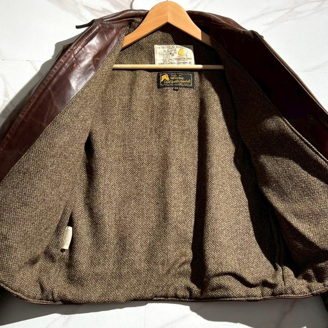希少80s　エアロレザー　ハイウェイマン　馬革　ホースハイド　FQHH　茶色