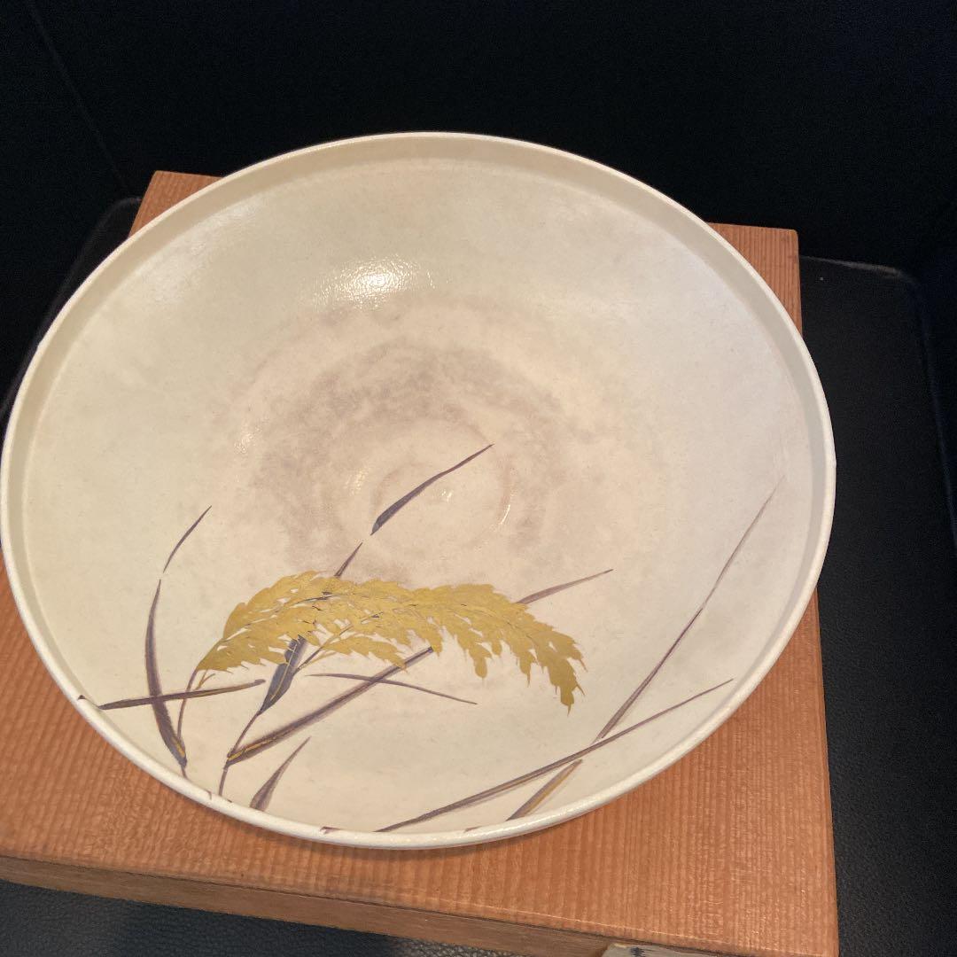 京焼 澤村陶哉 東哉 仁清瓷八束穂 鉢 音羽山 茶道具 共箱 作家もの②