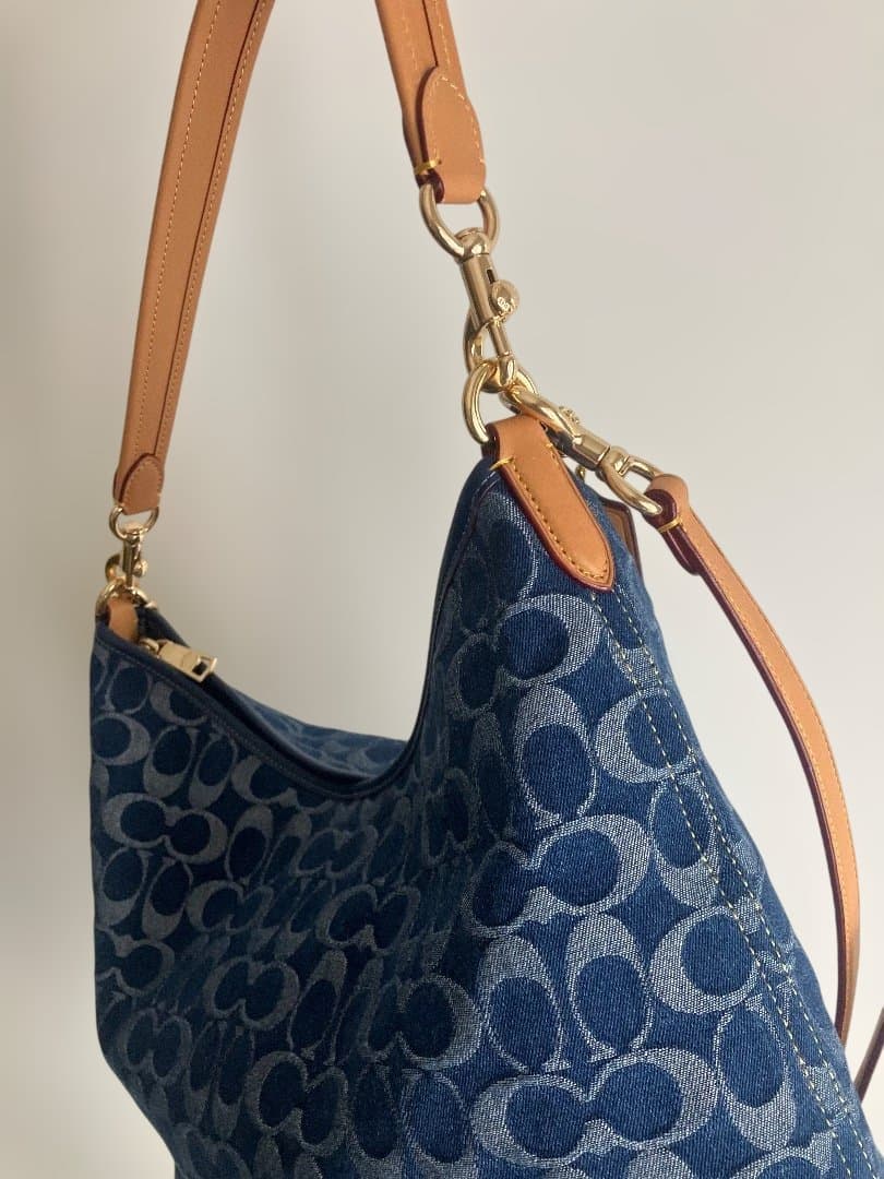 専用　コーチ シグネチャー デニム ショルダー バッグ ブルー CY697