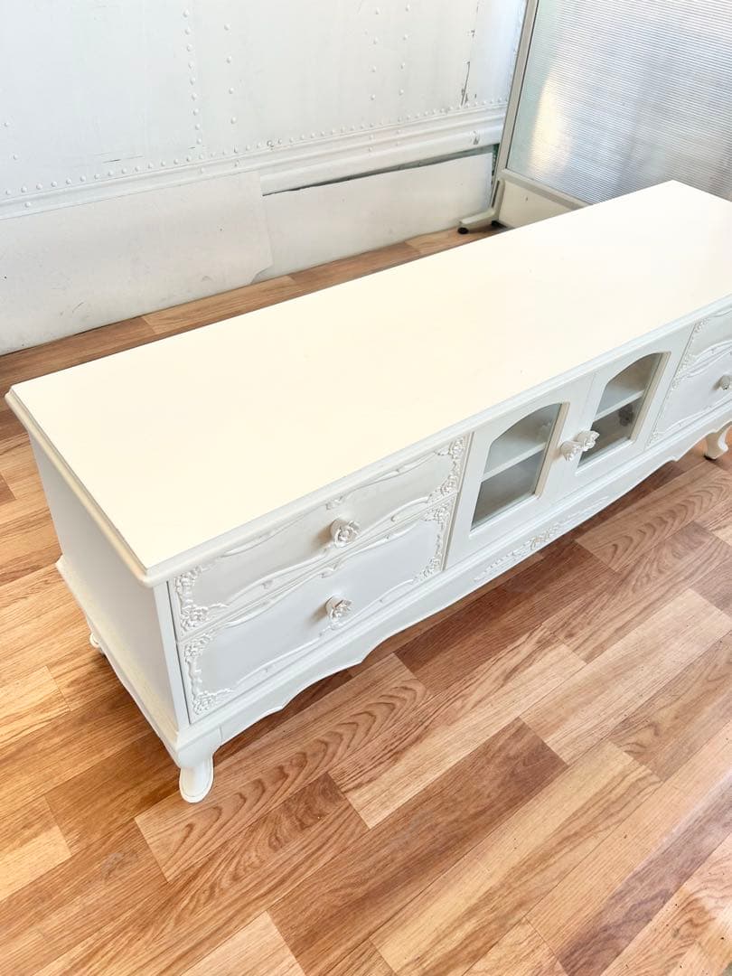 664 プリンセスローズ様ホワイト 白　猫脚 150 イタリア　リビング　a