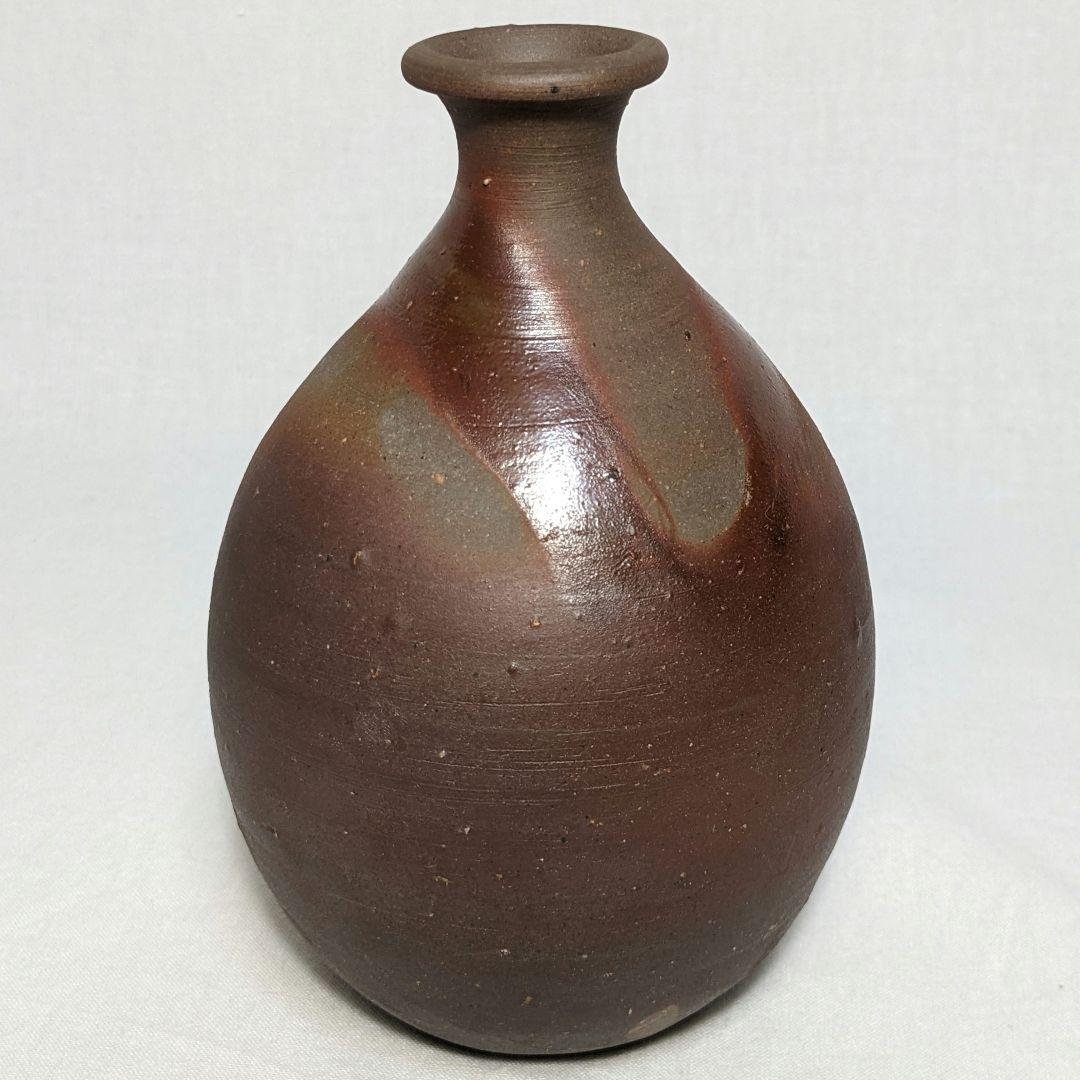 岡山県重要無形文化財 吉本正 備前焼 緋襷徳利 共箱 酒器 とっくり 食器 在銘