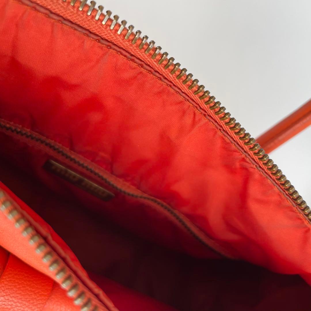 ✨極美品✨　MIUMIU ハンドバッグ　レザー　アーカイブ　オレンジ　y2k