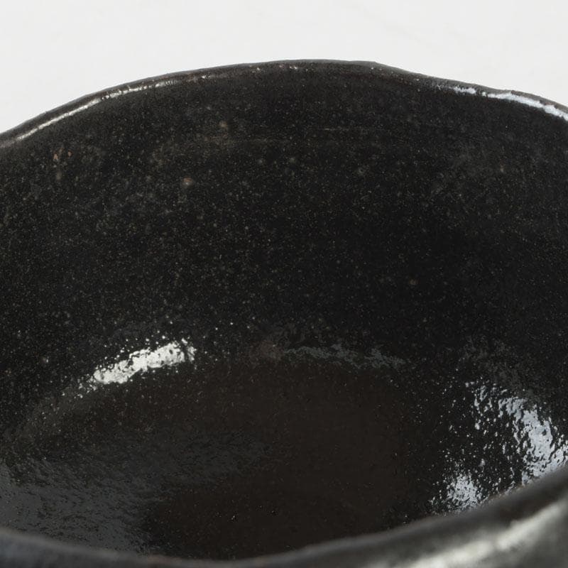 茶道具　楽吉左衛門　黒楽数印茶碗　V　9668