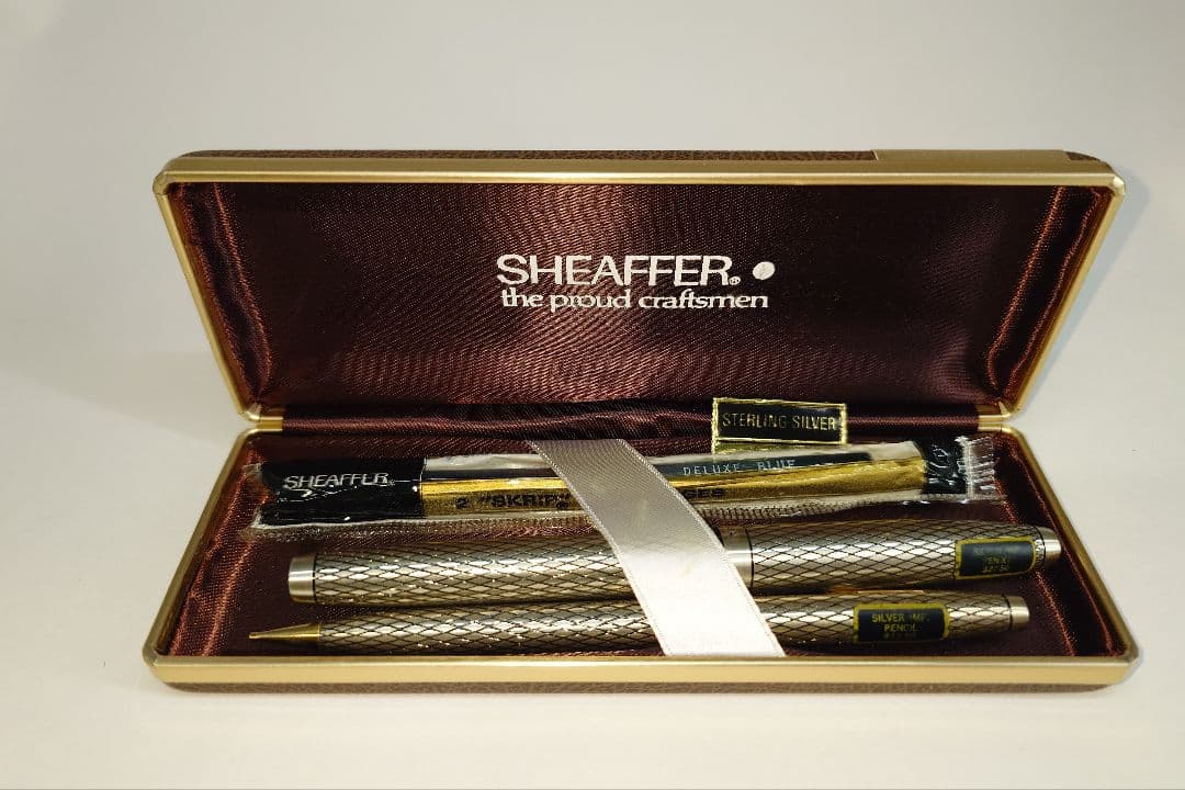 SHEAFFER 万年筆セット 14Kペン先 スタータリングシルバー シャーペン