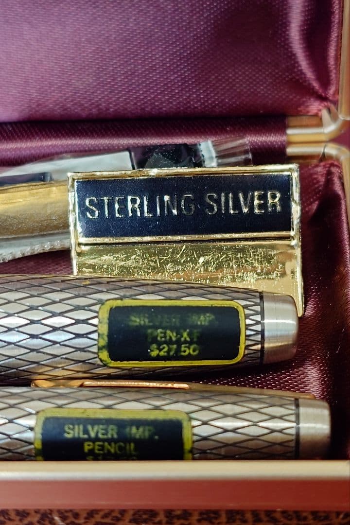 SHEAFFER 万年筆セット 14Kペン先 スタータリングシルバー シャーペン