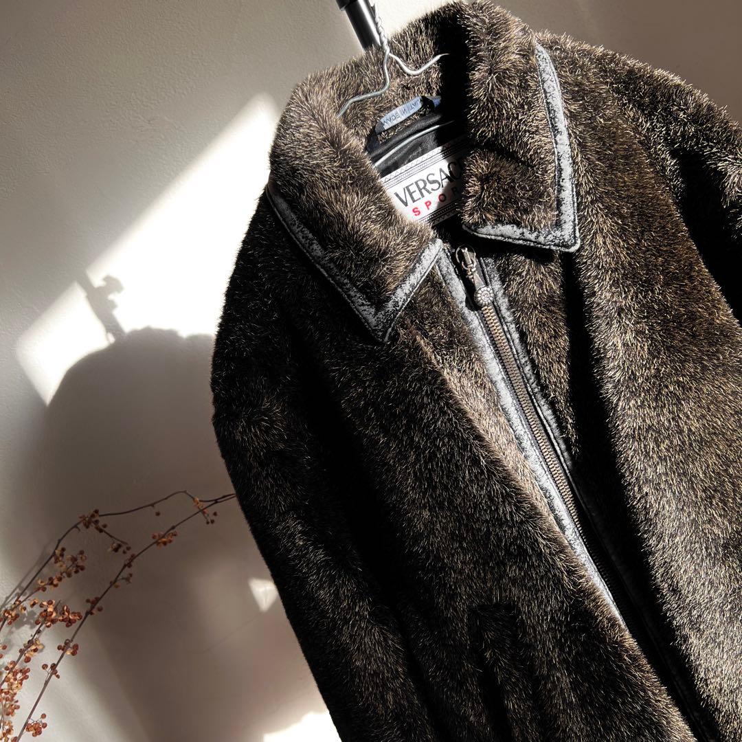 90s Gianni Versace ファー ジャケット ブルゾン ヴィンテージ
