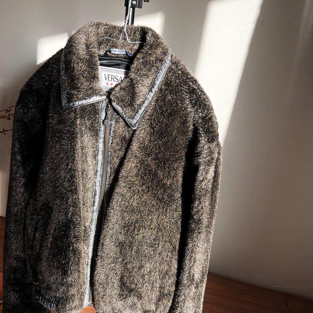 90s Gianni Versace ファー ジャケット ブルゾン ヴィンテージ