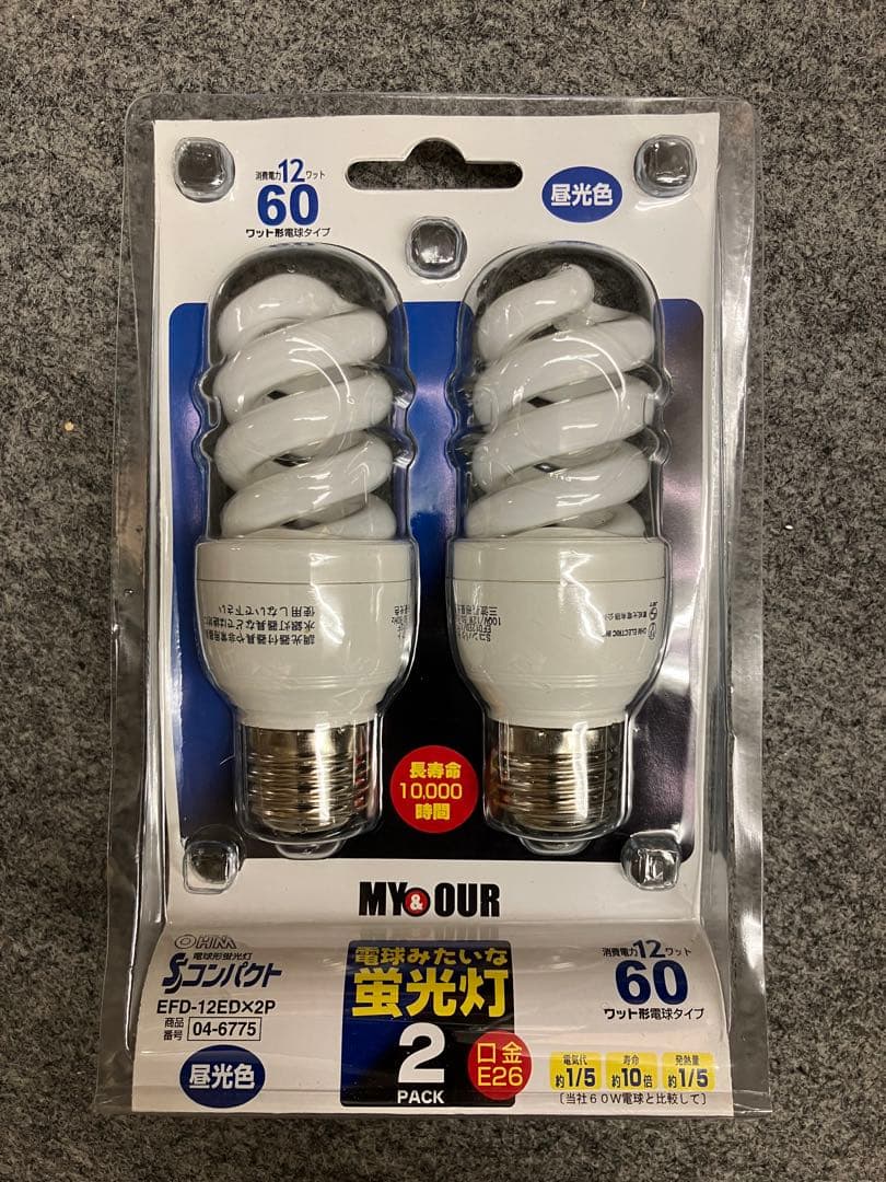 電球型蛍光灯 EFD-12ED×2P 60W 16パックセット(32本セット)