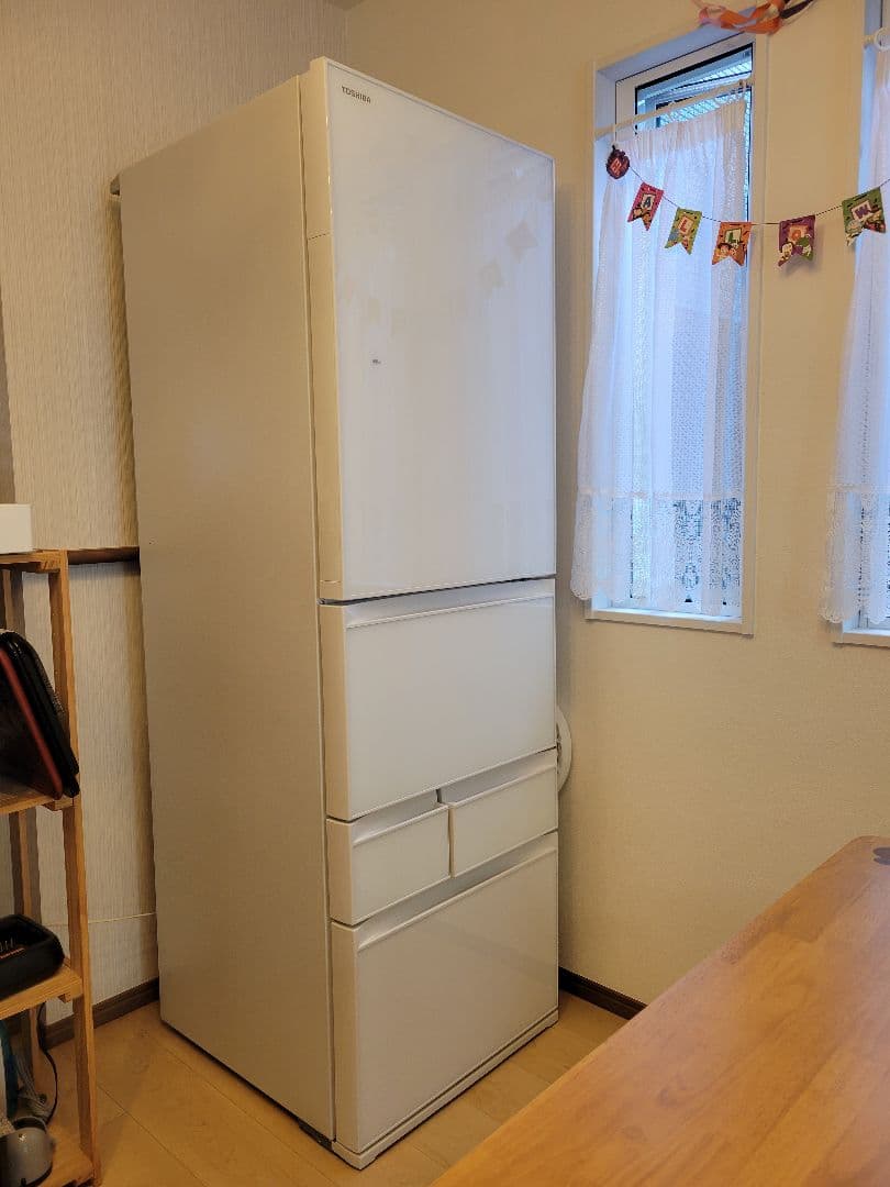 TOSHIBA　ノンフロン冷凍冷蔵庫411L　GR-T41GXK(EW)