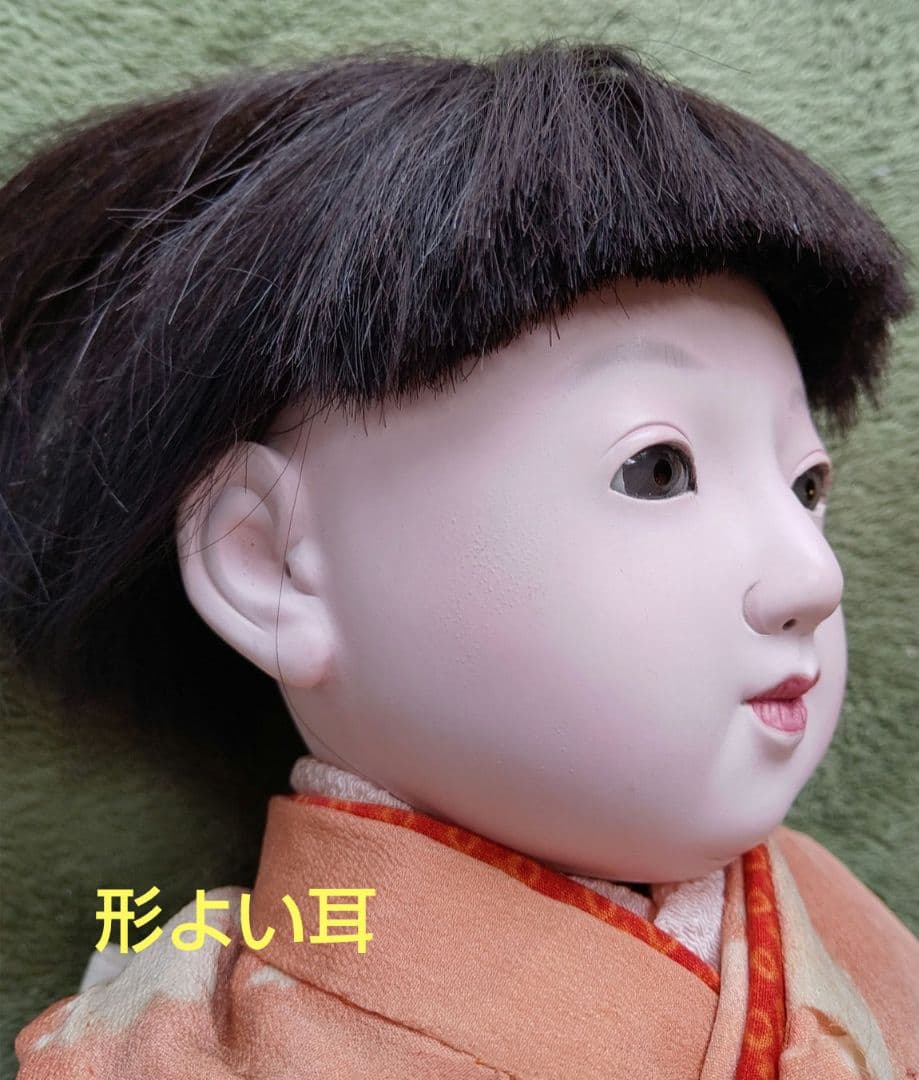 最終価格 大正期 修復済み 市松人形 在銘 約52㎝ 髪貼り替え 人毛 光龍斎系