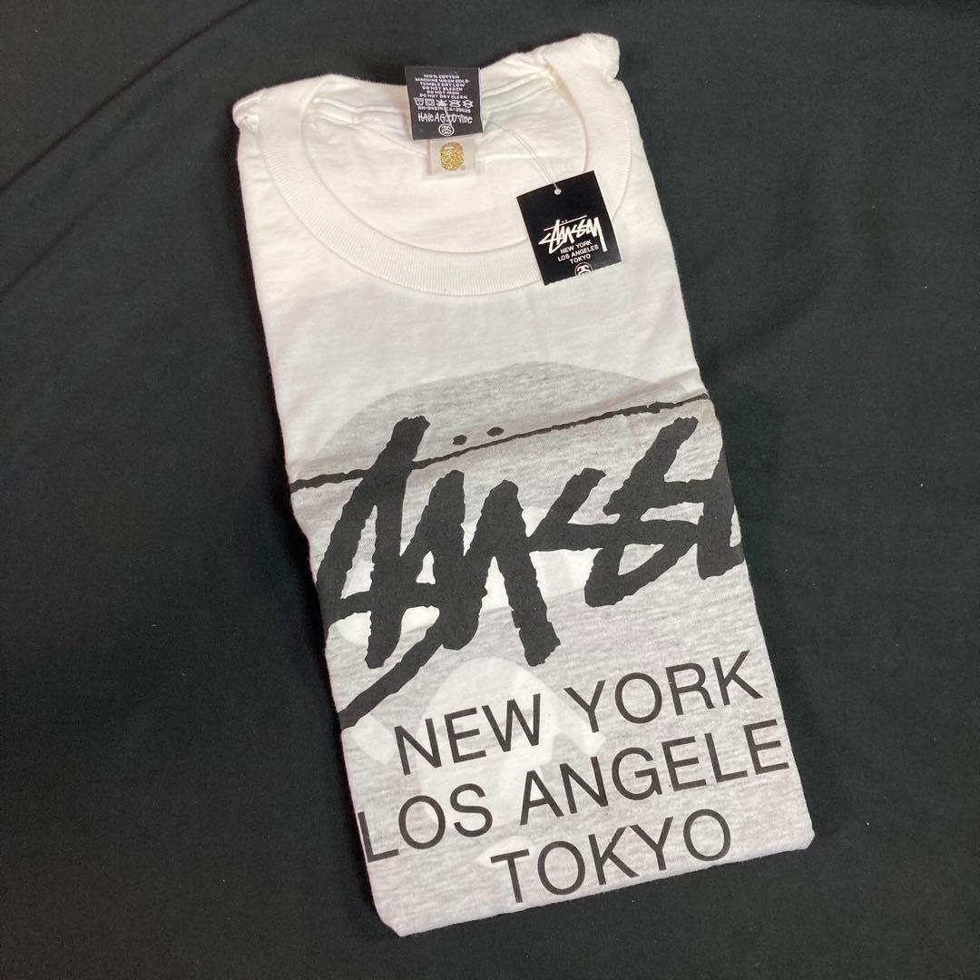 【新品未使用】ステューシー×アベイシングエイプ ワールドツアーT Mサイズ