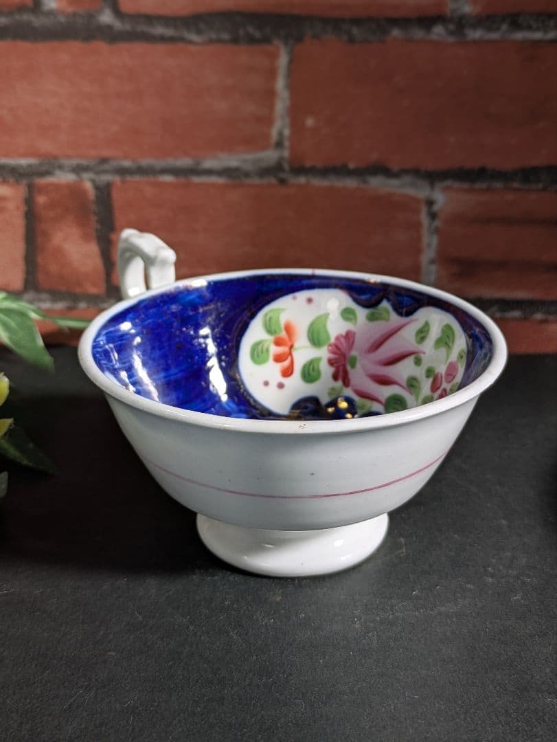 イギリス アンティーク ハンドペイント カップ＆ソーサー