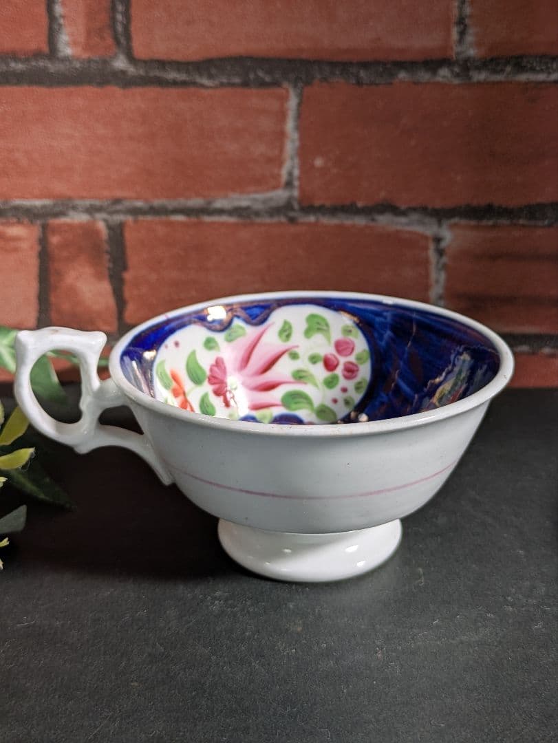 イギリス アンティーク ハンドペイント カップ＆ソーサー