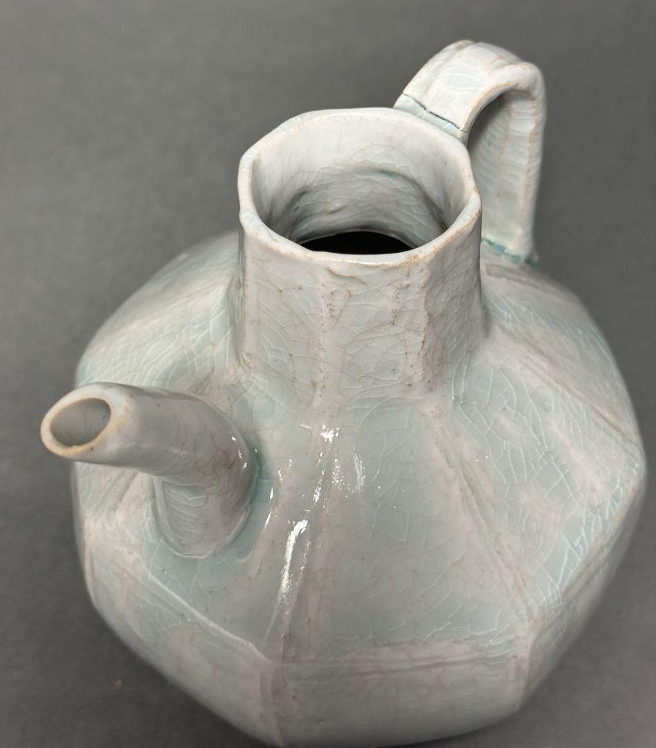 影青　水注　蓋付　中国美術　共箱