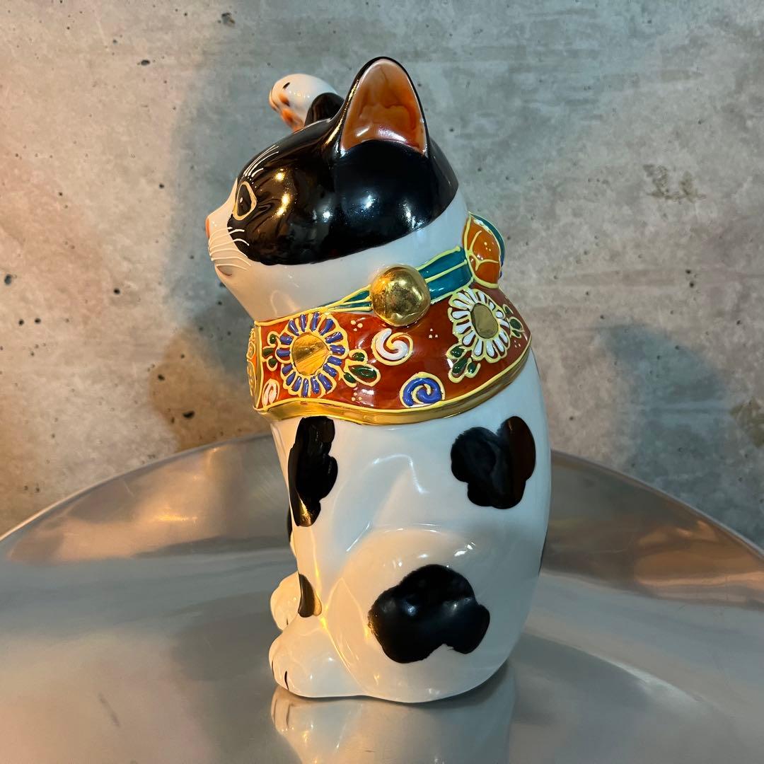 九谷焼招き猫　九谷焼　招き猫　猫　ねこ置物　縁起もの　工芸品