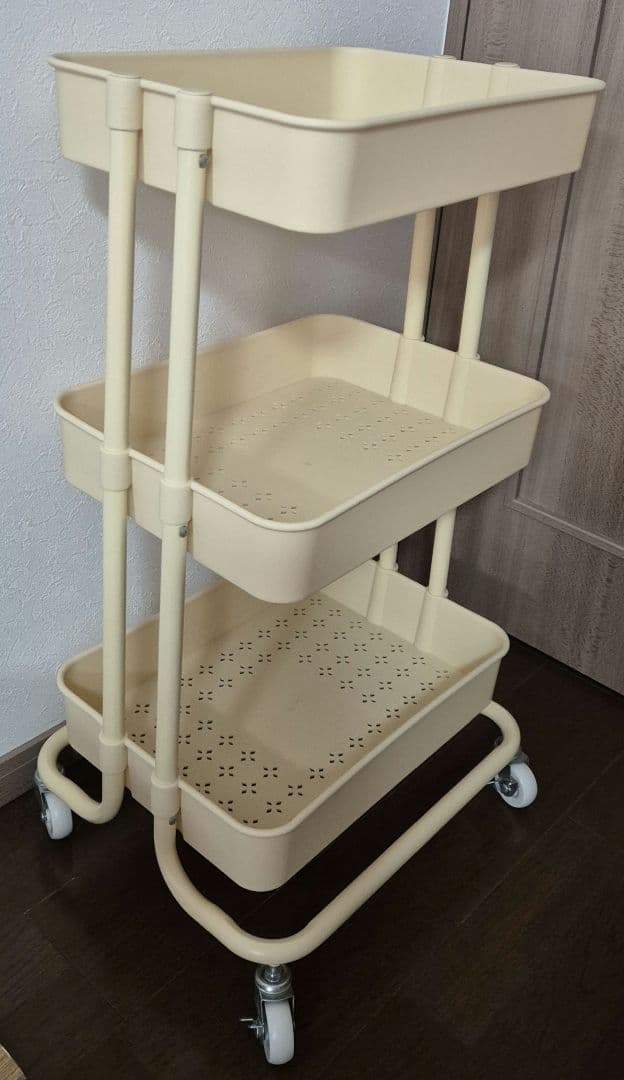 【引き取り限定】キャスター付き収納 移動式トロリーワゴン 2種 セット