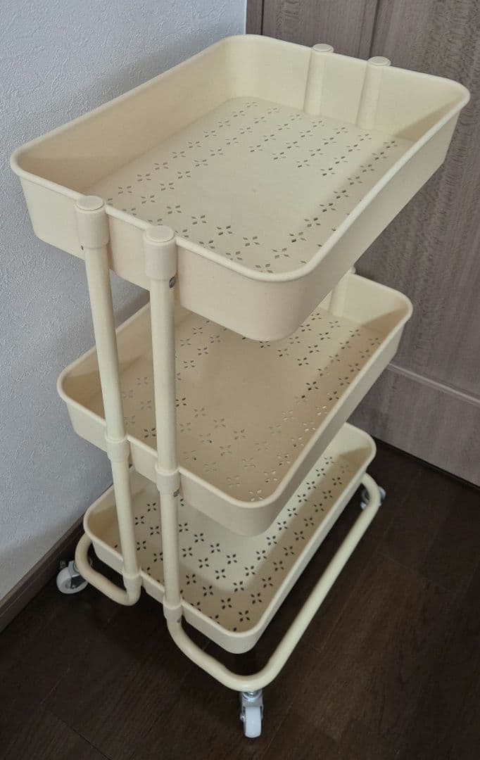 【引き取り限定】キャスター付き収納 移動式トロリーワゴン 2種 セット