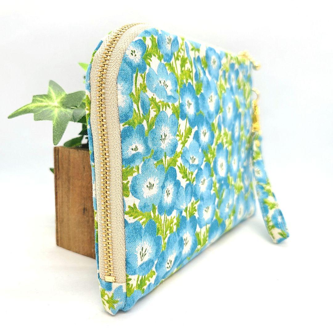 かすみ草◎Handmade L字型ポーチ❣️4点セット◎