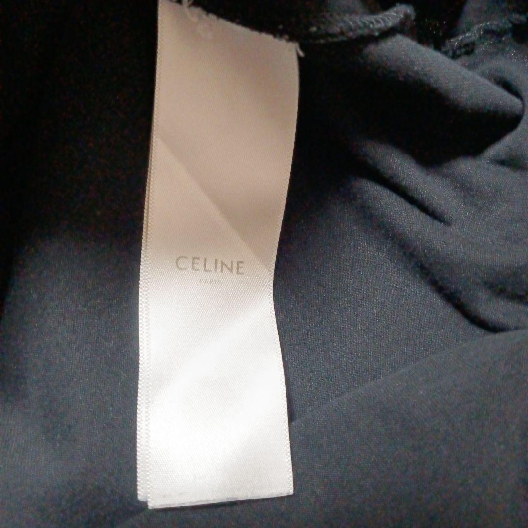 イタリア製 セリーヌ チェッカースタッズ ロゴ ルーズ 半袖 Tシャツ