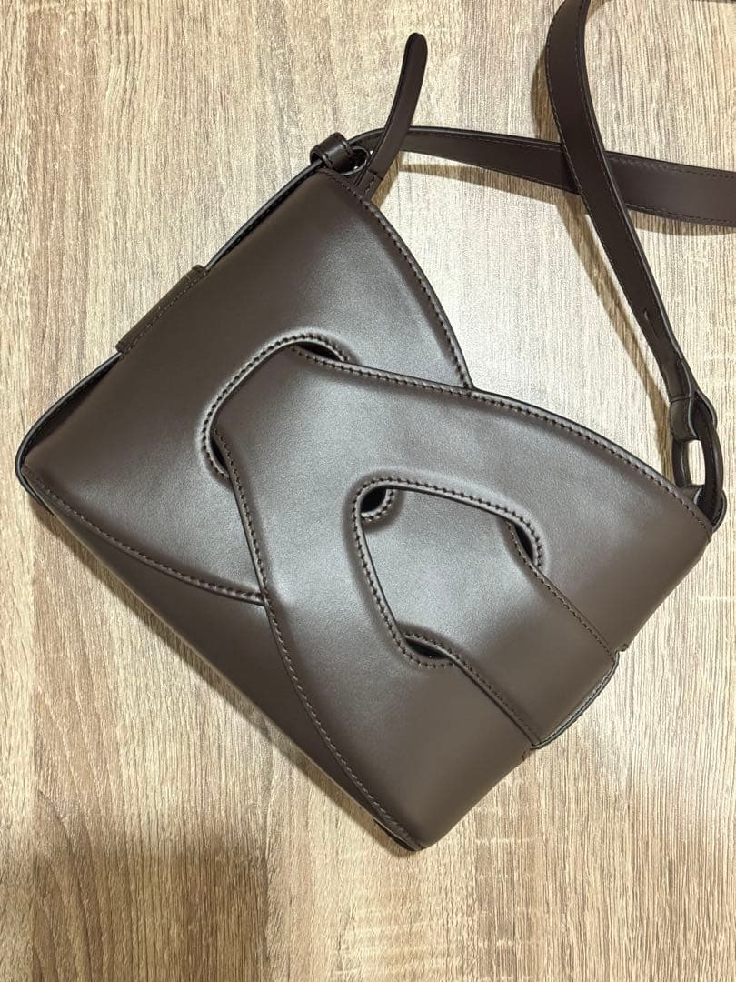 POLÈNE nodde ポレーヌ ブラウンショルダーバッグ 保存袋付き